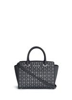 Main View -Click To Enlarge 'Selma' medium perforated leather satchel