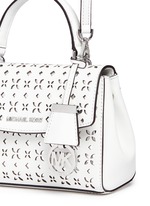 Detail View -Click To Enlarge 'Ava' extra small perforated leather crossbody bag