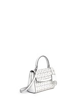 Front View -Click To Enlarge 'Ava' extra small perforated leather crossbody bag