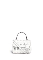 Main View -Click To Enlarge 'Ava' extra small perforated leather crossbody bag