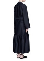 Back View -Click To Enlarge 'Alexander' peplum hem belted coat