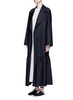 Figure View -Click To Enlarge 'Alexander' peplum hem belted coat