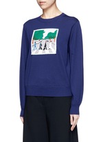 Front View -Click To Enlarge Beatles CD cover embroidery Merino wool sweater