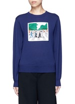 Main View -Click To Enlarge Beatles CD cover embroidery Merino wool sweater