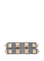Main View -Click To Enlarge 'Rockstud' double wrap leather bracelet