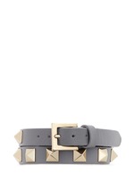 Figure View -Click To Enlarge 'Rockstud' double wrap leather bracelet