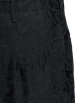Detail View -Click To Enlarge 'Osaka' floral jacquard cotton-linen-silk curved pants