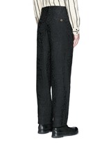 Back View -Click To Enlarge 'Osaka' floral jacquard cotton-linen-silk curved pants