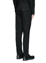 Back View -Click To Enlarge 'Felix' slim fit stretch linen pants