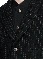 Detail View -Click To Enlarge 'Tommaso' pinstripe wool cavalry twill coat