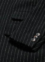 Detail View -Click To Enlarge 'Tommaso' pinstripe wool cavalry twill coat