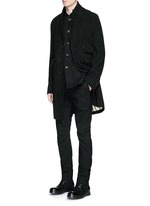 Figure View -Click To Enlarge 'Tommaso' pinstripe wool cavalry twill coat