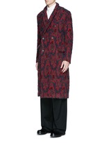 Front View -Click To Enlarge 'Richard' double breasted bouclé jacquard coat