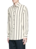 Front View -Click To Enlarge 'Tazio' stripe cotton shirt