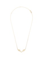Main View -Click To Enlarge 'Stella' 18k gold diamond pavé open wing necklace