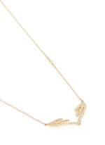 Figure View -Click To Enlarge 'Stella' 18k gold diamond pavé open wing necklace