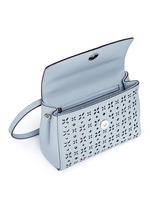 Detail View -Click To Enlarge 'Ava' extra small perforated leather crossbody bag