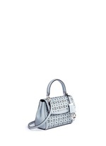 Front View -Click To Enlarge 'Ava' extra small perforated leather crossbody bag