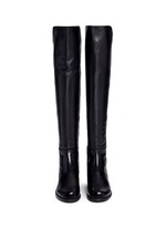 Front View -Click To Enlarge '5050' elastic back leather boots