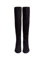 Front View -Click To Enlarge 'Lowjack' elastic back suede boots