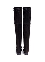 Back View -Click To Enlarge 'Lowland' stretch suede thigh high boots