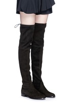 Figure View -Click To Enlarge 'Lowland' stretch suede thigh high boots