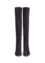 Front View -Click To Enlarge 'Reserve' elastic back suede boots
