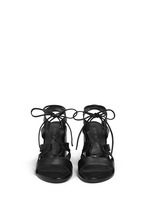 Front View -Click To Enlarge 'The Girl Bingo' lace-up leather sandals