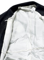 Click To Enlarge Raw edge lining belted suede coat