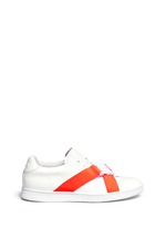Main View -Click To Enlarge Neon buckle strap leather sneakers