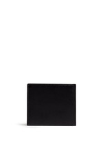 Back View -Click To Enlarge Stripe print interior leather bifold wallet