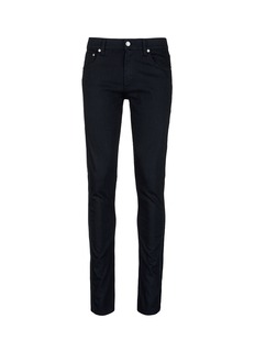 ALEXANDER MCQUEEN SLIM FIT LEATHER OUTSEAM JEANS