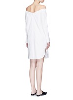 Back View -Click To Enlarge 'Kacy' off-shoulder cotton poplin dress