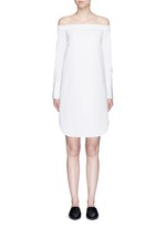 Main View -Click To Enlarge 'Kacy' off-shoulder cotton poplin dress