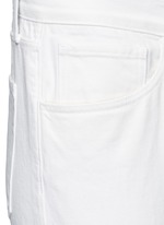 Detail View -Click To Enlarge 'WM3' fringe cuff cropped jeans