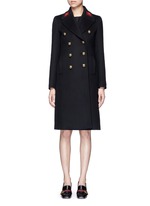 Main View -Click To Enlarge Tiger head button embroidered wool coat