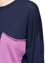 Detail View -Click To Enlarge Colourblock pocket wool sweater