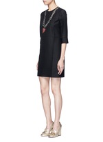 Figure View -Click To Enlarge Embellished heart and chain dress