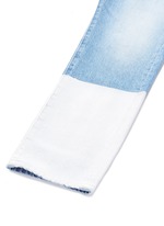 Click To Enlarge Dipped hem whiskered jeans