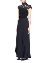 Figure View -Click To Enlarge 'Larissa' wrap wide leg pants