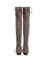 Back View -Click To Enlarge 'Lowland' stretch suede thigh high boots