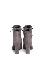 Back View -Click To Enlarge 'Mitten' stretch suede ankle boots