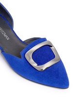Detail View -Click To Enlarge 'Dorsini' metal brooch suede d'Orsay flats