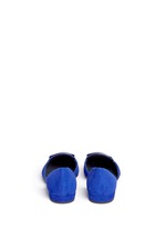 Back View -Click To Enlarge 'Dorsini' metal brooch suede d'Orsay flats