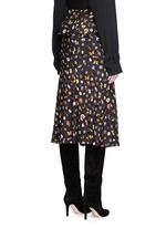 Back View -Click To Enlarge Obsession print asymmetric ruffle crepe skirt