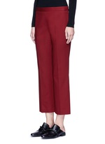 Front View -Click To Enlarge 'Seloc' cotton satin cropped pants