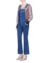 Figure View -Click To Enlarge Organic cotton button dungarees