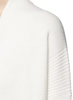 Detail View -Click To Enlarge Side slit wool-cashmere cardigan