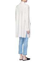 Back View -Click To Enlarge Side slit wool-cashmere cardigan