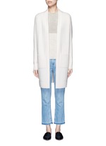Main View -Click To Enlarge Side slit wool-cashmere cardigan